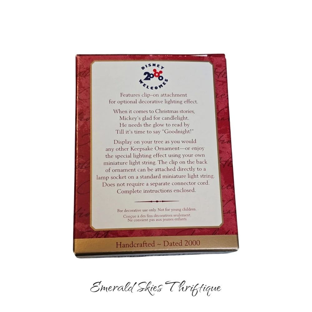 Hallmark‎ Disney Mickey mouse Mickey's bedtime reading ornament